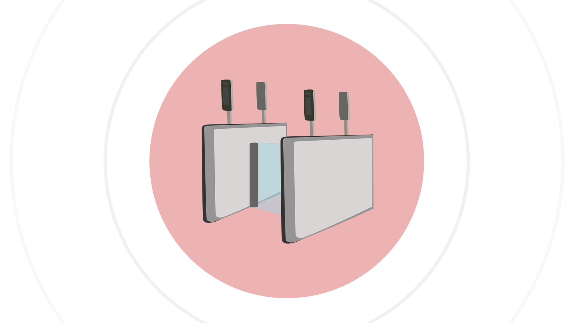 turnstile camera for temperature testing. detect a high fever or normal body temperature